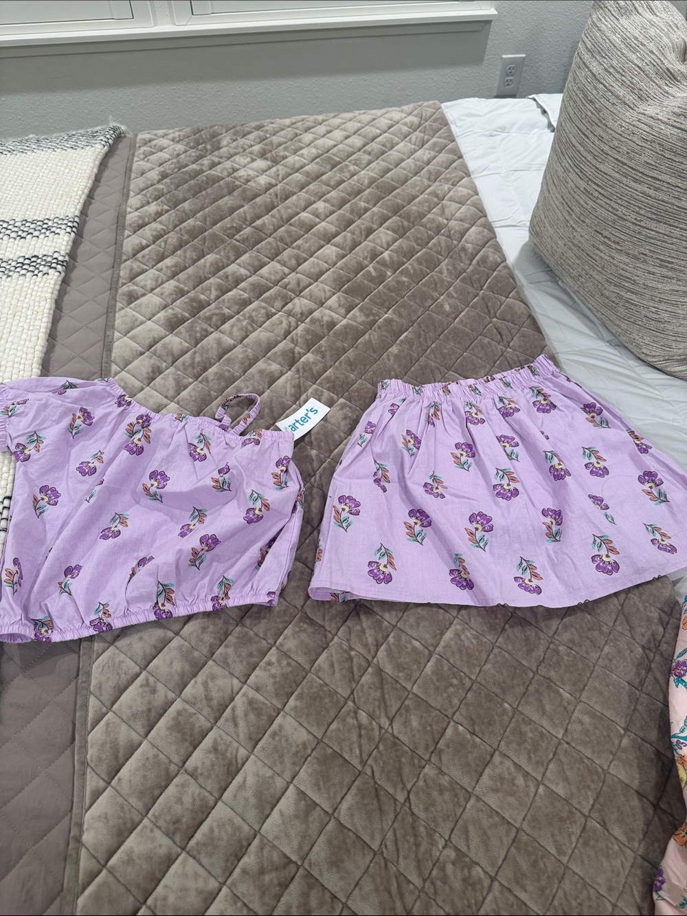 Carter's Lilac Floral Cotton Casual Set